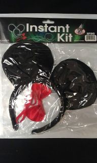 Mickey Mouse Ears with Red Satin Bowtie ~ Super Cute