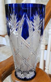 FABERGE IMPERIAL CZAR COLLECTION CASED CUT TO CLEAR CRYSTAL VASE in 