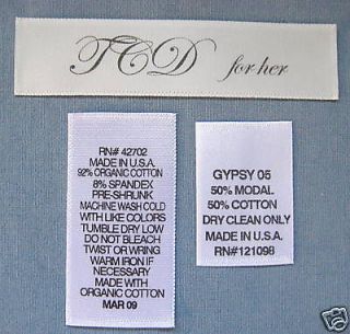 1000 PIECES CUSTOM PRINTED CARE TAGS CLOTHING LABELS
