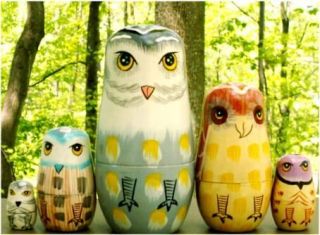 Newly listed The Owl Family Nesting Stacking Dolls 5 1/2 Fast 