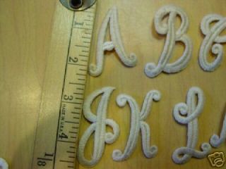 EMBROIDERED IRON ON MONOGRAM LETTERS SCRIPT INITIALS
