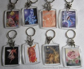 Fairy or Unicorn fantasy key rings with charm beautiful images to 