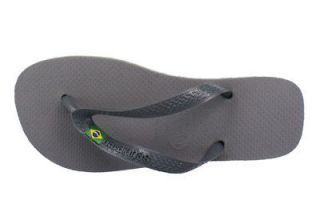 New Havaianas Brasil Unisex Flip Flops Grey All Sizes