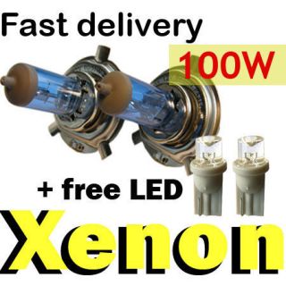 XENON Lamps 100/90W HI Lo Beam Bulbs H4 FIAT Palio