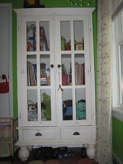 Shabby Chic Bookcase Cupboard Storage Cabinet Shelf Unit 3 sides of 