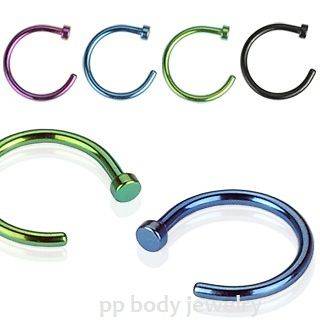   Diameter Titanium Anodized Nose Hoop Ring (Choose Size/Color