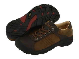 KEEN Mens Finlay Leather Walking Shoes [ Bison ]