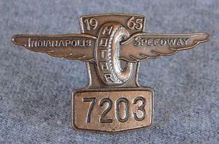   500 BRONZE Pit Badge #7203 FIRESTONE FIREHAWK TIRE Indy Pin