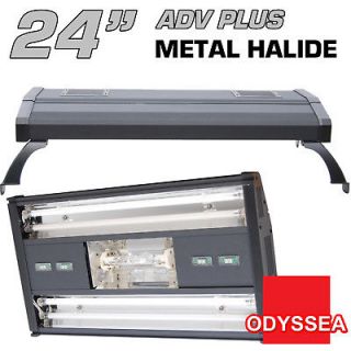   24 Metal Halide Lighting T5 Light Hood Coral Reef Marine 346W LED Fan