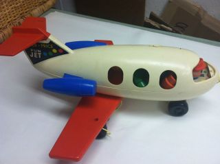 Vintage Fisher Price #183 1970 Little People Airplane Pull Toy with 