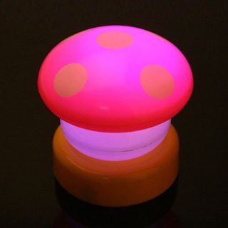 New LED Color Mini Mushroom Head Press Down Touch Night Bed Desk Lamp 