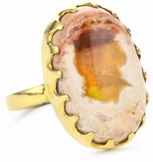 Lena Skadegard Arcadia 18k Gold Matrix Fire Opal Ring, Size 7 