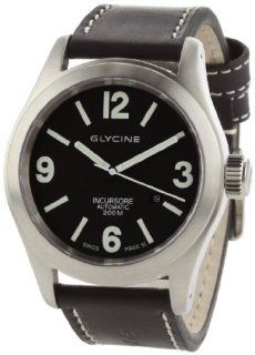 Glycine Incursore Automatic Black Dial on Strap: Watches: 