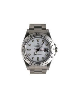 Rolex Mens Stainless Steel Explorer II White Dial Watches 