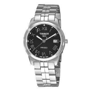 Tissot Mens T0494101105301 PR 100 Black Dial Bracelet Watch: Watches 