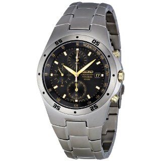 Seiko Mens SND451 Titanium Titanium Bracelet Watch: Watches:  