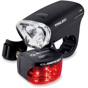 SIGMA TRILED / CUBERIDER Front and Rear Light Set: Sports 