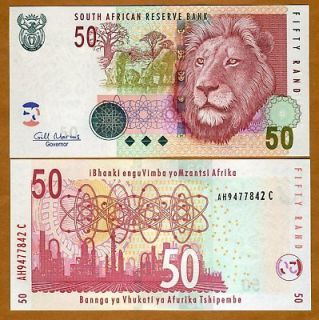 South Africa, 50 rand, ND (2009), P 130 NEW, UNC Lion