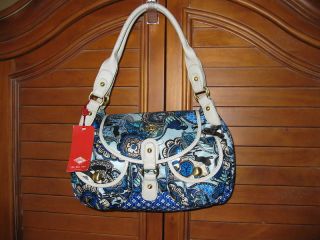 Oilily African Garden City Shopper Bag, Blue,Brand New