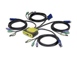 IOGEAR GCS614A 4 Port PS/2 KVM switch with build in cables and audio 