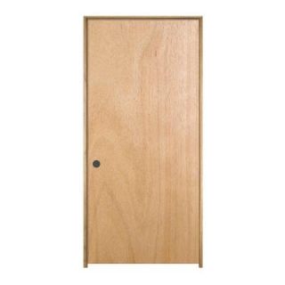 JELD WEN 32 in. Hardwood Unfinished Right Hand Flush Prehung Door 