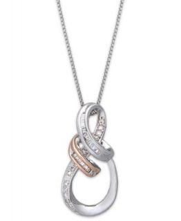 Diamond Necklace, 14k White Gold Diamond Infinity Pendant (1/2 ct. t.w 