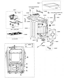Model # WF306LAW/XAA Samsung Samsung laundry   Tub assy (39 parts)