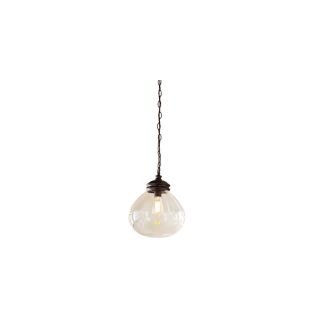 Shop allen + roth 12 in W Bronze Pendant Light with Clear Shade at 