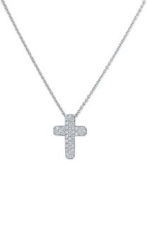  Small Diamond Pavé Cross Necklace  