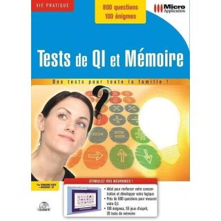 TESTS DE QI ET MEMOIRE / LOGICIEL PC CD ROM   Achat / Vente PC TESTS 
