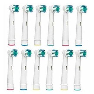 12 x REPLACEMENT TOOTHBRUSH HEADS COMPATIBLE FOR BRAUN ORAL B, EB17 