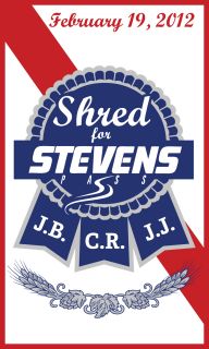 Shred for Stevens Pass Sticker (Rectangle)  Shred For Stevens