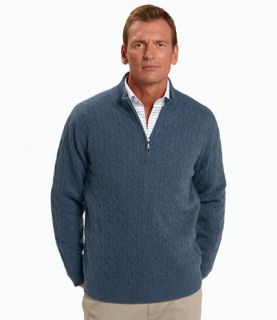 Cashmere Sweater, Cable Quarter Zip: Henleys and Zip Necks  Free 