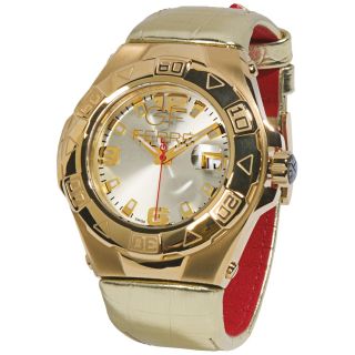GF Ferre Gold PVD Coated Watch (For Men) in White/Gold/White