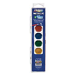 Prang Semi Moist Washable Metallic Watercolors 8 Colors With 9 Natural 