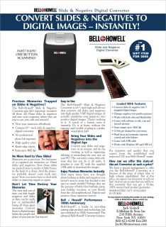 Bell & Howell Slide and Negative Scanner Converter 