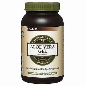 GNC Natural Brand Aloe Vera Gel, 2001 Concentration, Softgel Capsules 