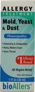 BioAllers Allergy Treatment Mold Yeast and Dust    1 fl oz   Vitacost 