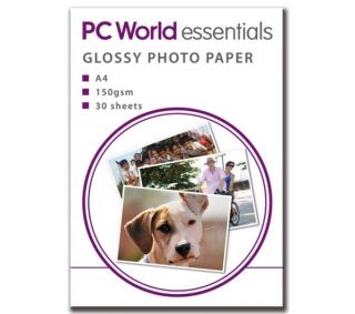 ESSENTIALS A4 Glossy Photo Paper   30 Sheets Deals  Pcworld
