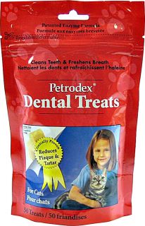 Petrodex Dental Treats for Cats    50 Pieces   Vitacost 