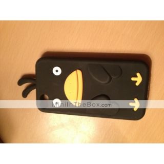 Unique Stay Bird Pattern Silicone Case for iPhone 4 and 4S (Assorted 