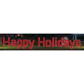 Holiday Lighting Specialists Large LED Happy Holidays Outdoor Light 