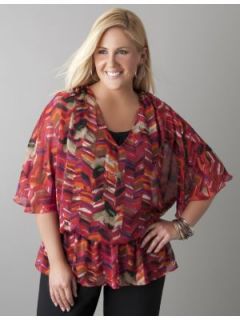 LANE BRYANT   Drop waist print blouse customer reviews   product 