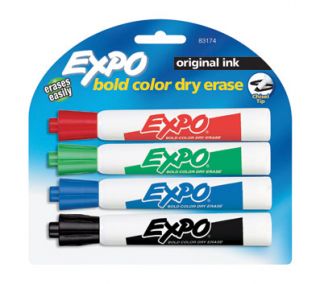 Expo Original Chisel Tip Dry Erase Markers, 4 Assorted Markers