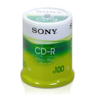 Sony 100CDQ80SP 52x CD R Discs   100 Pack Spindle  Ebuyer