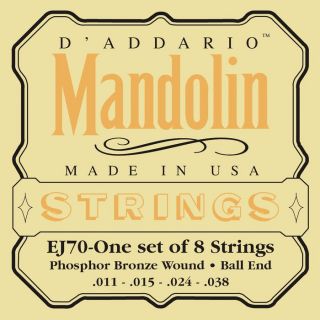 Addario EJ70 Phosphor Bronze Ball End Mandolin Strings  Musicians 
