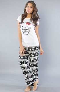 Hello Kitty Intimates The Nordic Comfort PJ Pant Set in White and 