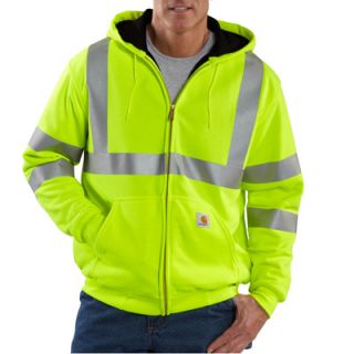 Carhartt Mens High Visibility Class 3 Thermal Lined Hooded Zip Front 