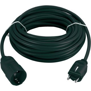 Schutzkontakt Verlängerungs Kabel Schwarz HO5VV F 3 G 1,5 mm² im 