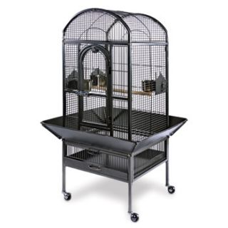 Prevue Hendryx Deluxe Dome Series Wrought Iron Bird Cage in Black at 
